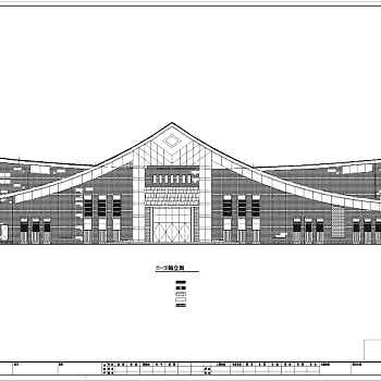 某县级博物馆建筑设计cad施工图3D模型