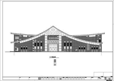 某县级博物馆建筑设计cad施工图3D模型