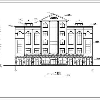 某四层办公楼建筑cad施工图纸