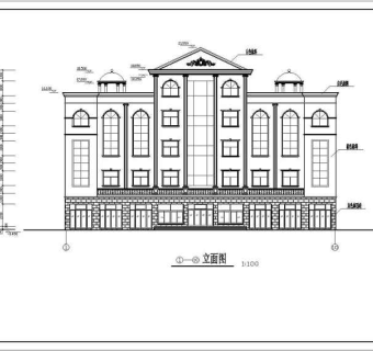 某四层办公楼建筑cad施工图纸