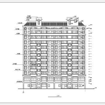 小户型小高层住宅cad施工图