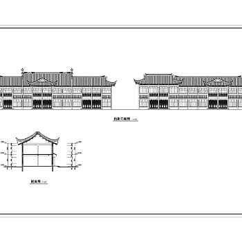 某仿宋商业街建筑施工图