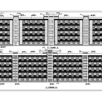 某厂区宿舍楼全套cad施工图