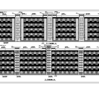 某厂区宿舍楼全套cad施工图