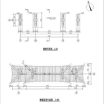 仿古牌坊 建筑cad施工图3D模型