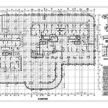 湖南省某高层钢筋锚杆抗浮筏建筑板基础设计图3D模型