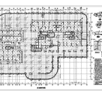 湖南省某高层钢筋锚杆抗浮筏建筑板基础设计图3D模型