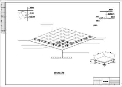 机房建设等电位防静电大样图详细施工图3D模型