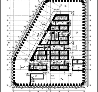 【天津】某54层超高层框架结构办公楼建筑施工图纸