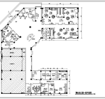 【西安】幼儿园室内设计装饰工程cad图纸3D模型