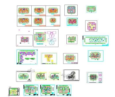 最新收集一梯两户、一梯三户、一梯四户户型图cad图库大全（非常全面）3D模型