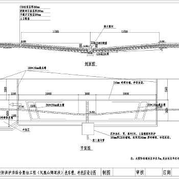 某工程洗车槽、化粪池等cad施工设计图3D模型