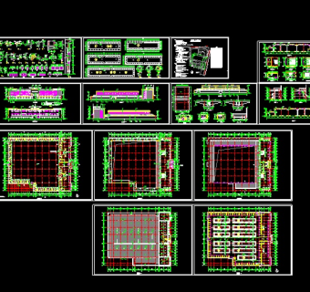 某市菜市场的建筑cad施工方案图3D模型