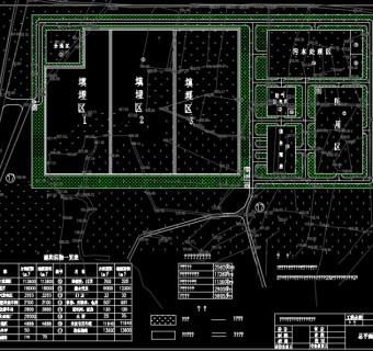 某市生活垃圾填埋场填埋区课程设计图纸及说明书3D模型