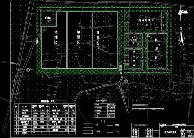 某市生活垃圾填埋场填埋区课程设计图纸及说明书3D模型