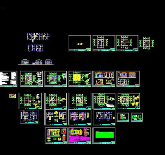 【精选】九套别墅砖混结构设计图纸