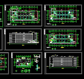 精神病疗养院全套建筑cad施工设计图