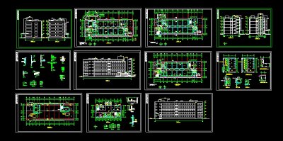 精神病疗养院全套建筑cad施工设计图