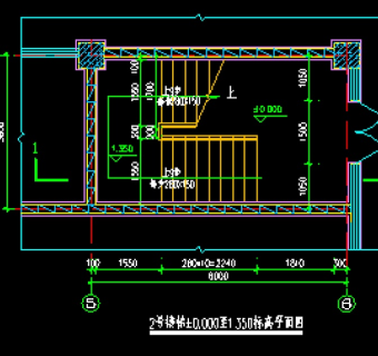 楼梯大样室内装修CAD设计平面图纸