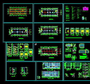 4层框架结构办公楼建施 CAD 设计图纸