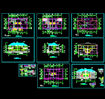 常德市德山旅游区别墅建筑施工cad设计方案图纸