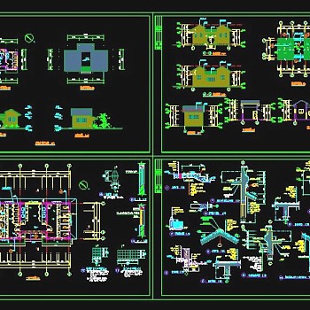 某尖顶公共厕所建筑cad方案设计详情图纸3D模型