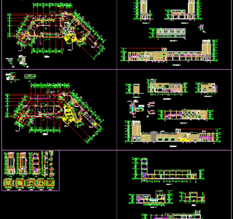 万科小区某经典会所设计全套cad方案图纸