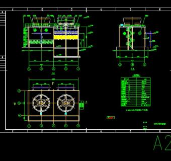 冷却塔全套平面cad布置总设计图