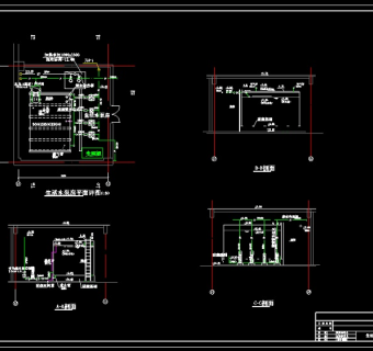 北京某酒店生活水泵房大样图cad设计图