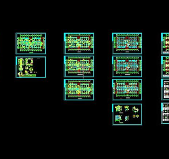 六套宿舍楼建筑全套毕业设计CAD图