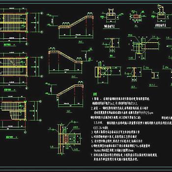 钢结构楼梯大样cad平面施工设计图3D模型