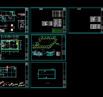 大学食堂采暖通风系统cad施工设计图纸