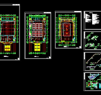 某学校艺体馆（内设游泳池）给排水全套图纸3D模型