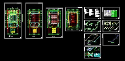 某学校艺体馆（内设游泳池）给排水全套图纸3D模型