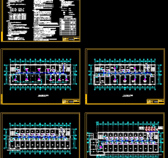 医院办公楼多联机系统设计cad施工图（含设计说明）