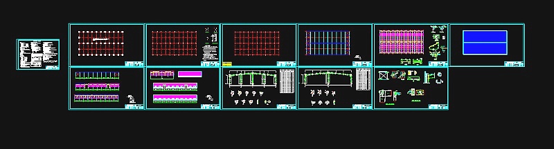 60mX32m门式钢架，钢结构详细图纸3D模型