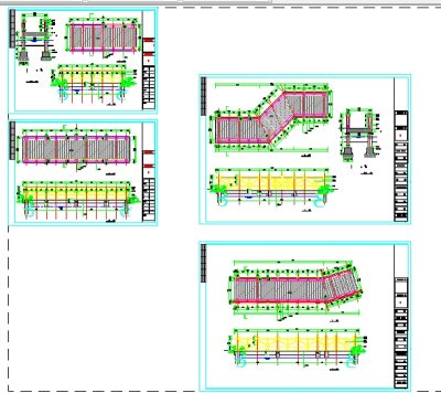 公园木桥建筑方案设计全套CAD图纸3D模型