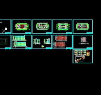 整合五套五层办公楼建筑毕业设计图