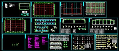 某建筑钢结构CAD设计施工全套平面图纸3D模型