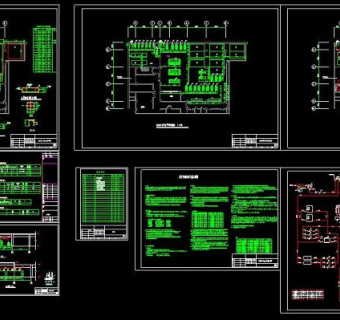 某空调机房全套cad平面设计施工图(含设计说明）3D模型