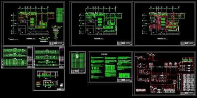 某空调机房全套cad平面设计施工图(含设计说明）3D模型