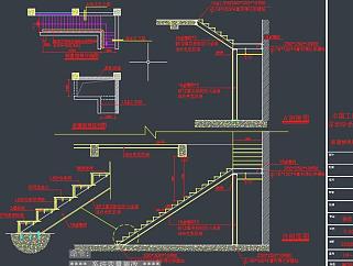 某地区钢结构楼梯设计装修方案cad图3D模型