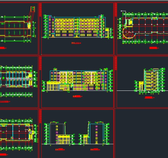 某地区A型学生宿舍楼建筑设计CAD施工图