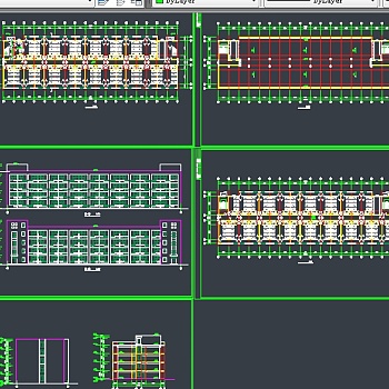 某地区B型学生宿舍楼建筑设计CAD施工图3D模型