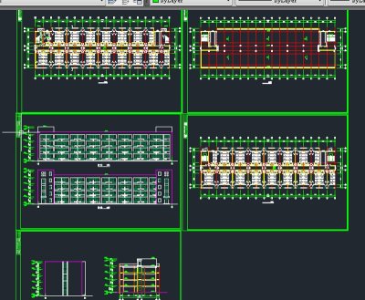 某地区B型学生宿舍楼建筑设计CAD施工图3D模型