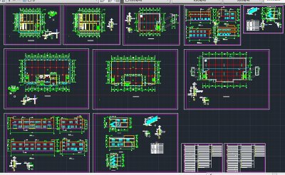 某地区C型学生宿舍楼建筑设计CAD施工图