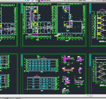 某地区S型学生宿舍楼建筑设计CAD施工图