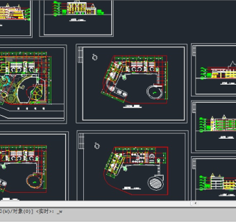 某地区爱华幼儿园方案建筑设计CAD施工图