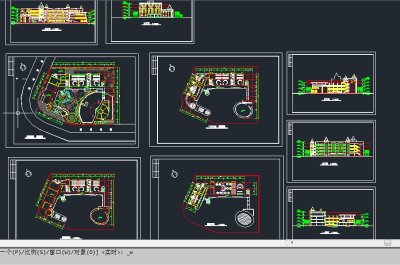 某地区爱华幼儿园方案建筑设计CAD施工图