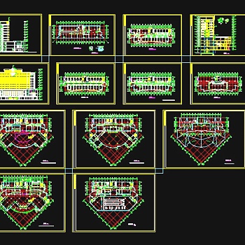 某高档酒店建筑方案设计全套CAD图纸